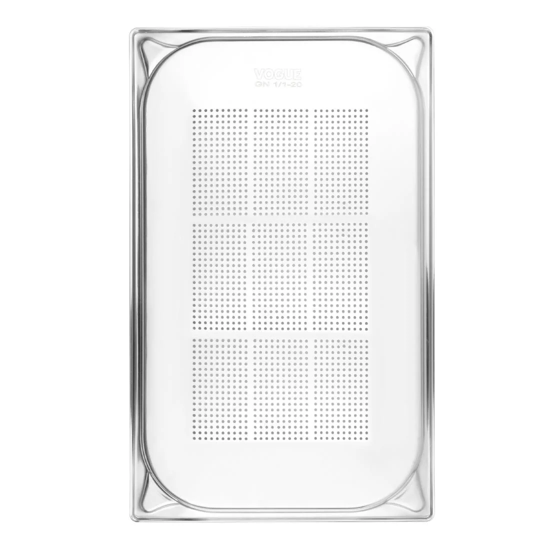 Vogue Stainless Steel Heavy Duty Perforated 1/1 Gastronorm Tray 20mm - Image 4