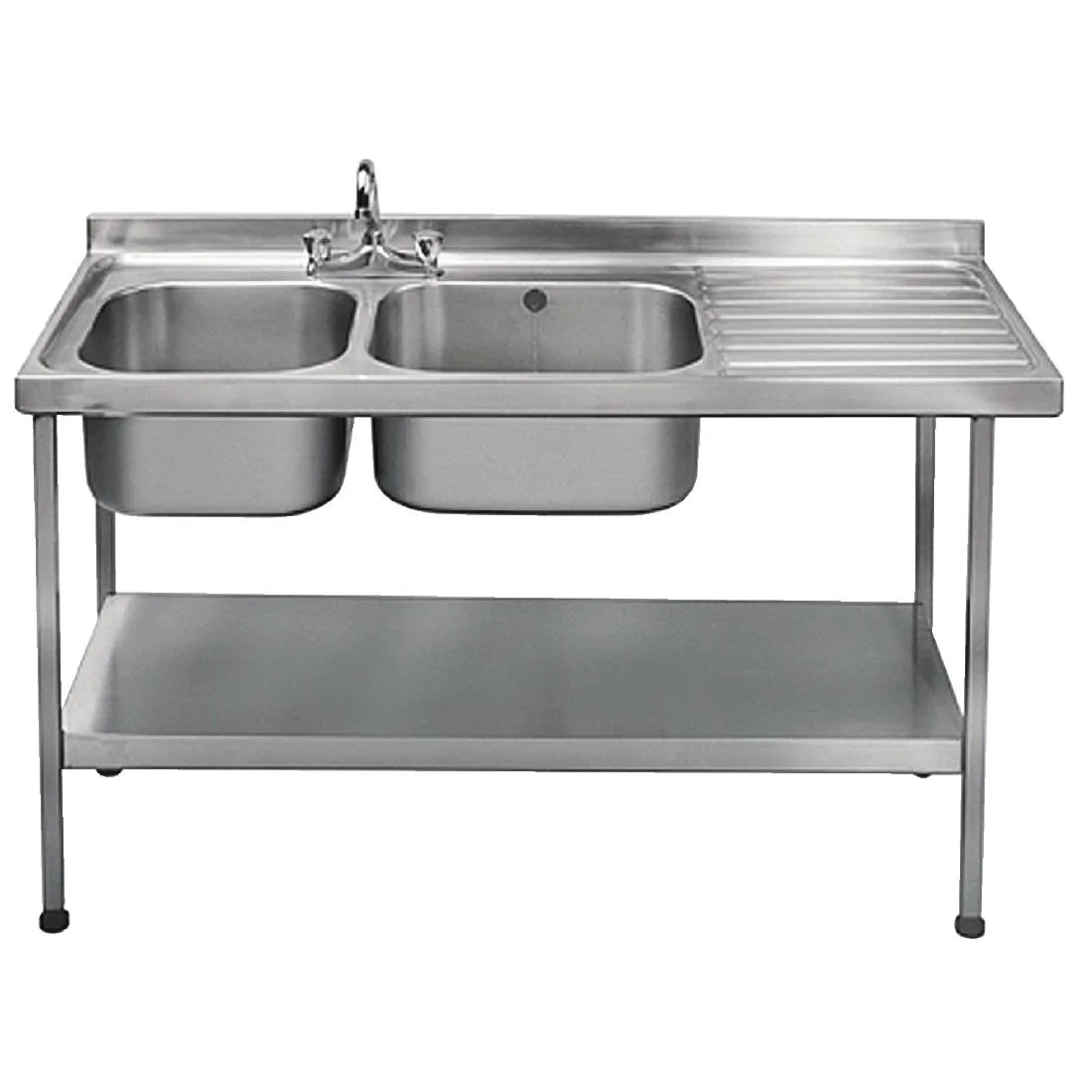 Franke Sissons Self Assembly Stainless Steel Double Sink Right Hand Drainer 1500x600mm - Image 1
