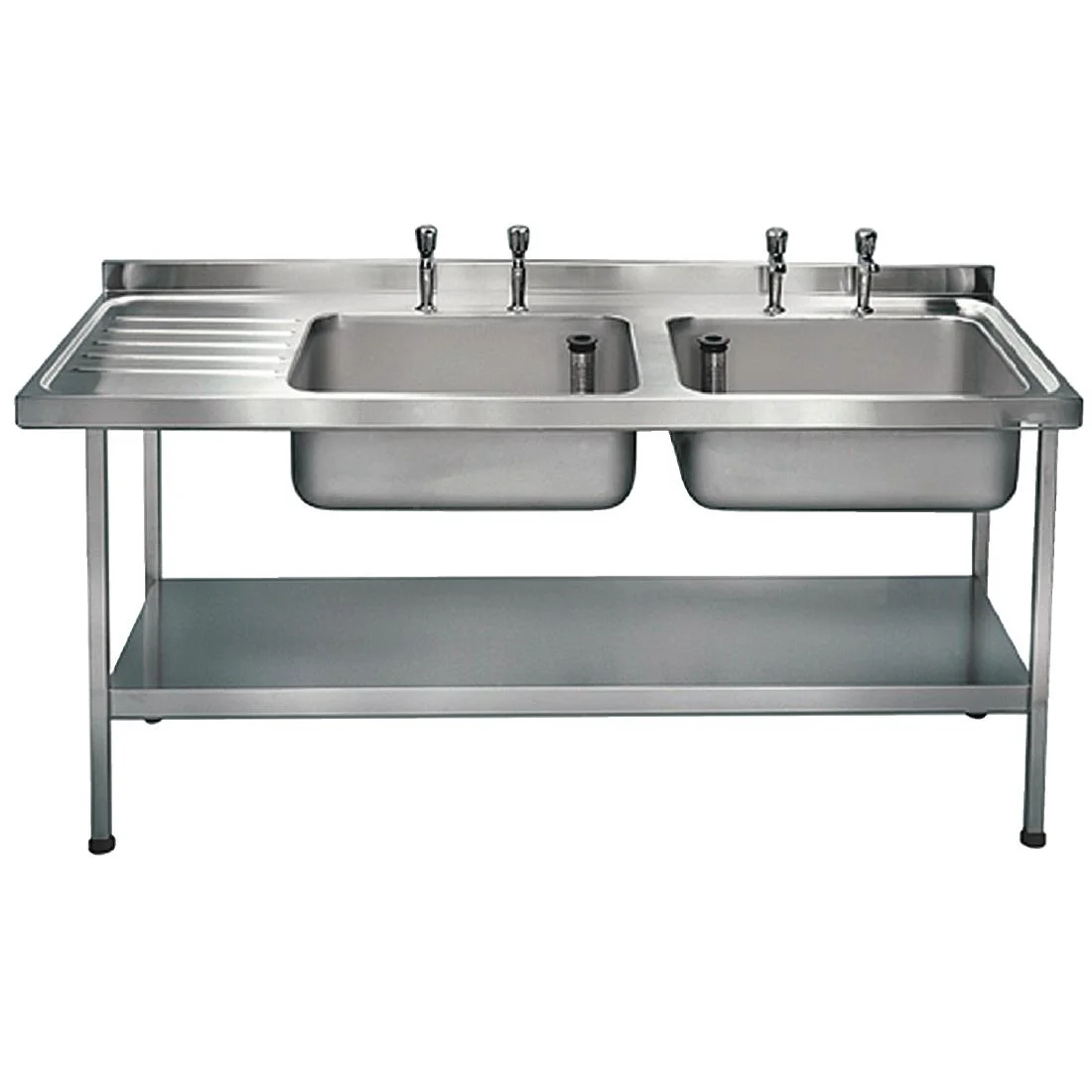Franke Sissons Self Assembly Stainless Steel Double Sink Left Hand Drainer 1500x600mm