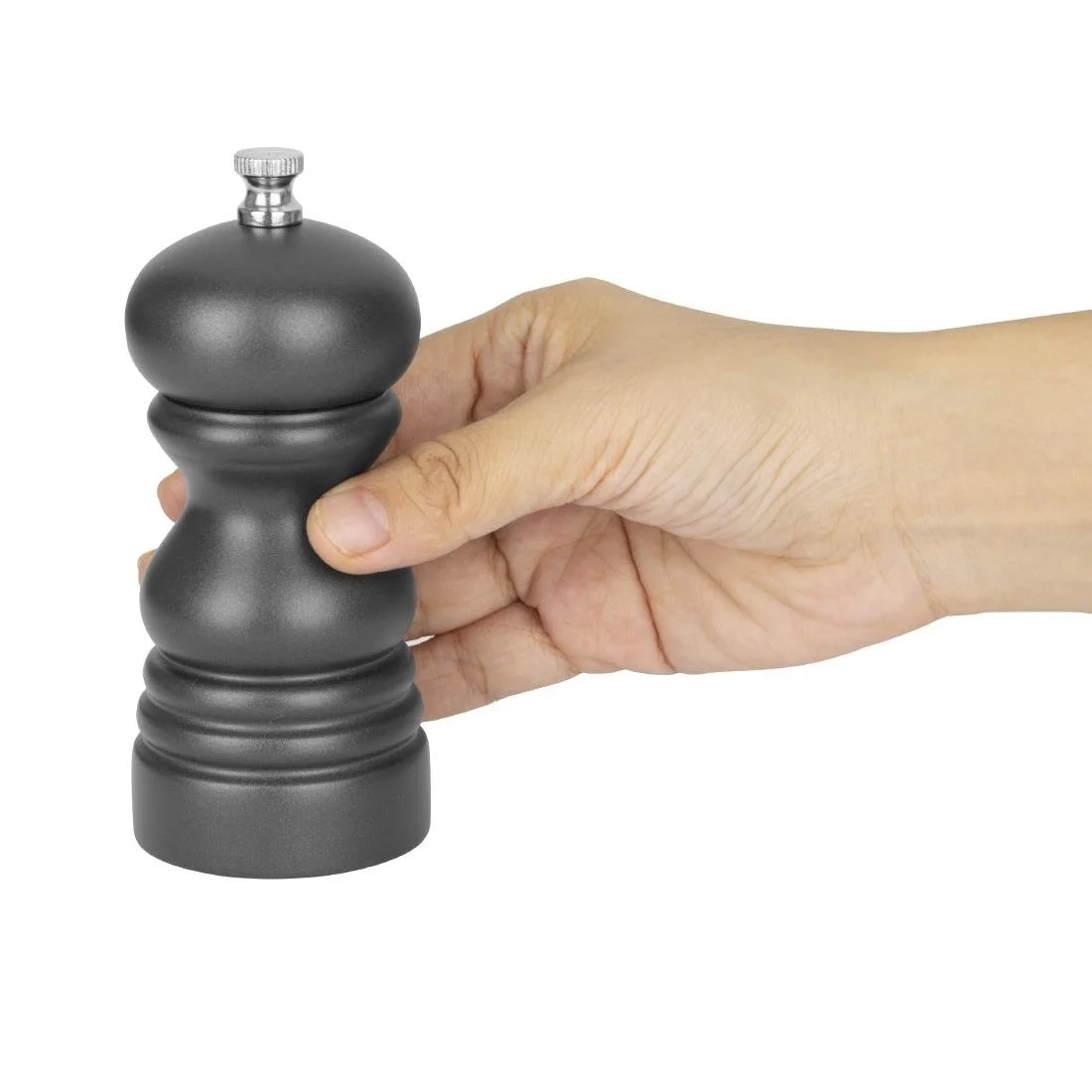 Olympia Salt Or Pepper Grinder Grey Hevea Wood 125mm - Image 5