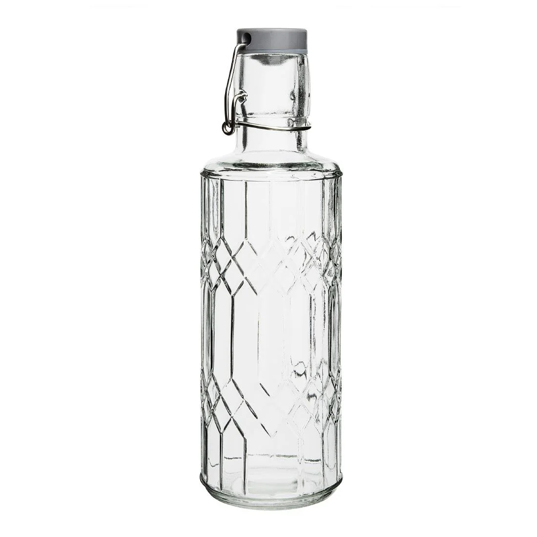 Olympia Geo Glass Water Bottle with Stopper 640ml (6 pack)