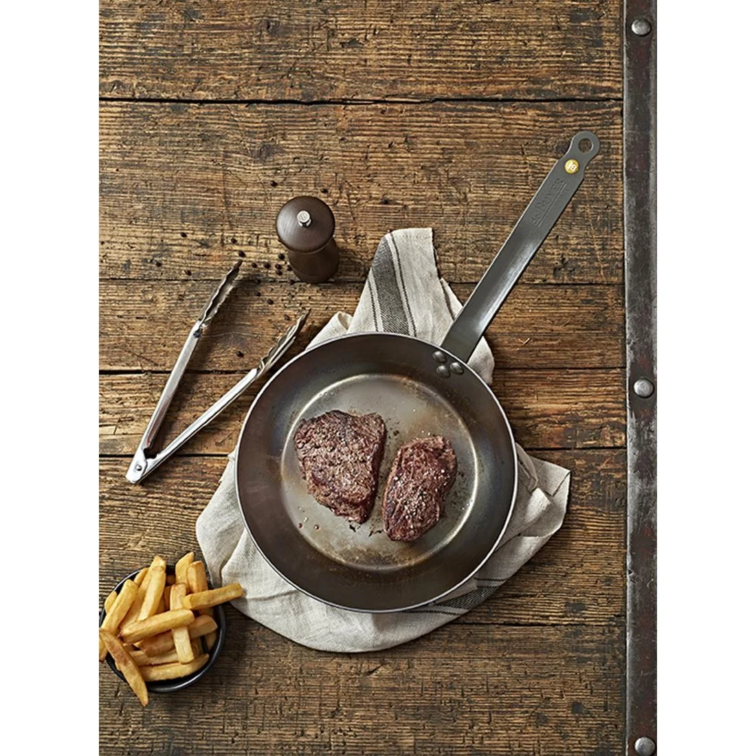 De Buyer Mineral B Black Iron Induction Frying Pan 200mm - Image 6