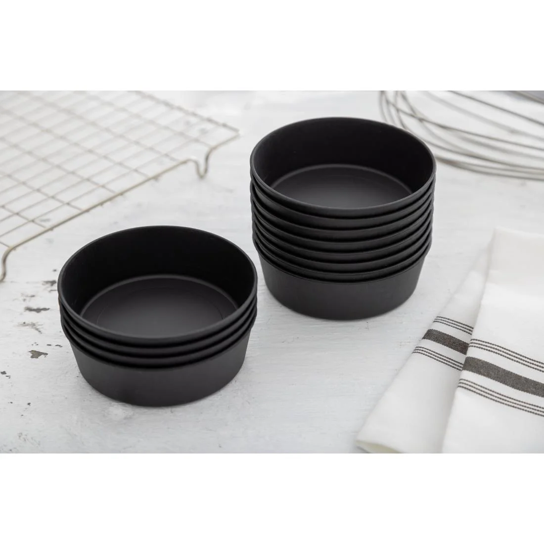 Matfer Exoglass Mini Pie Moulds Plain 10cm - Image 7