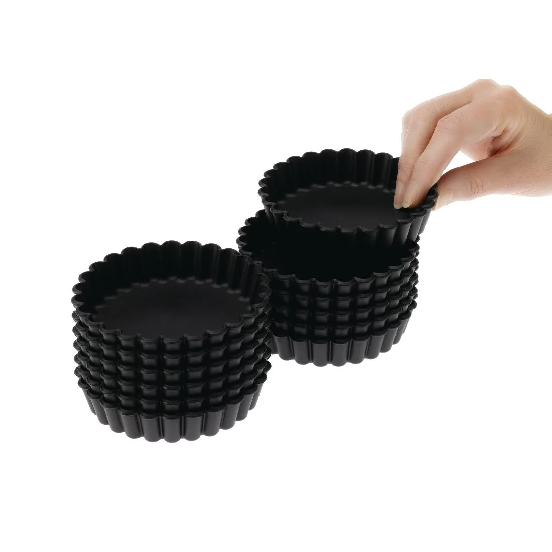 Matfer Exoglass Round Fluted Tartlet Mould 10cm - Image 3