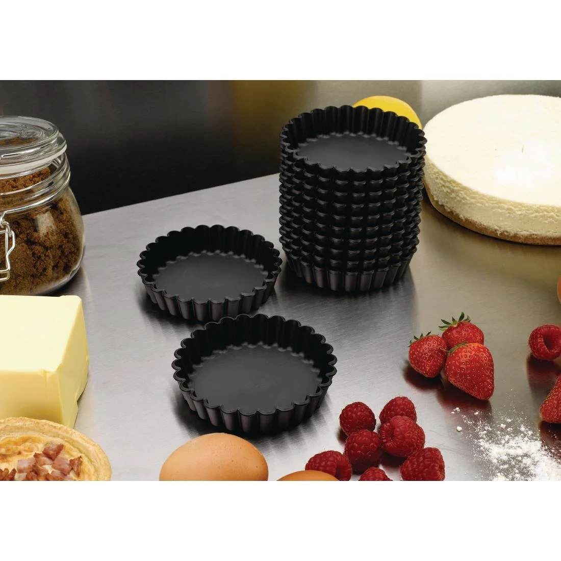 Matfer Exoglass Round Fluted Tartlet Mould 10cm - Image 4