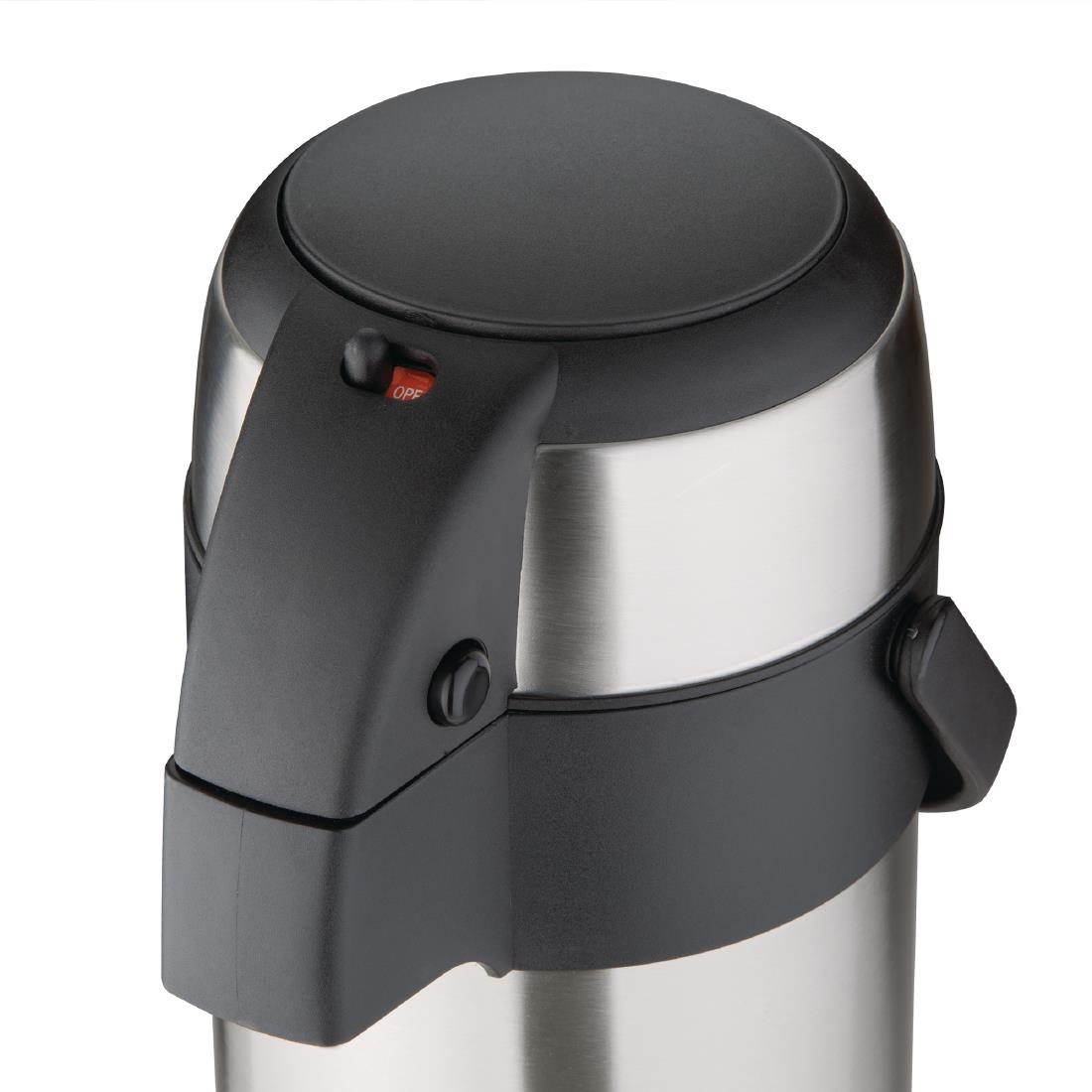 Olympia Pump Action Airpot Etched 'Hot Water' 3Ltr
