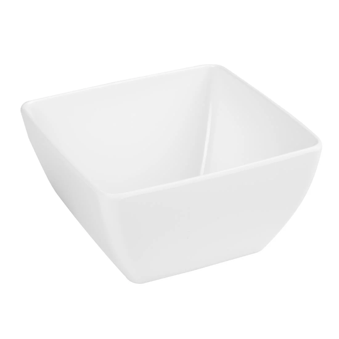 Curved White Melamine Bowl 8in - Image 2