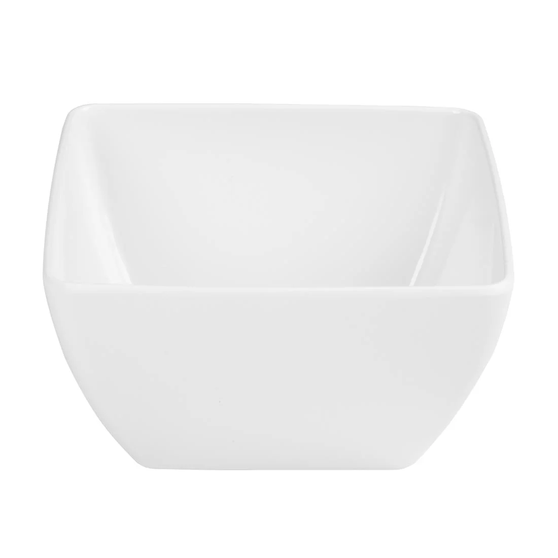 Curved White Melamine Bowl 8in - Image 3