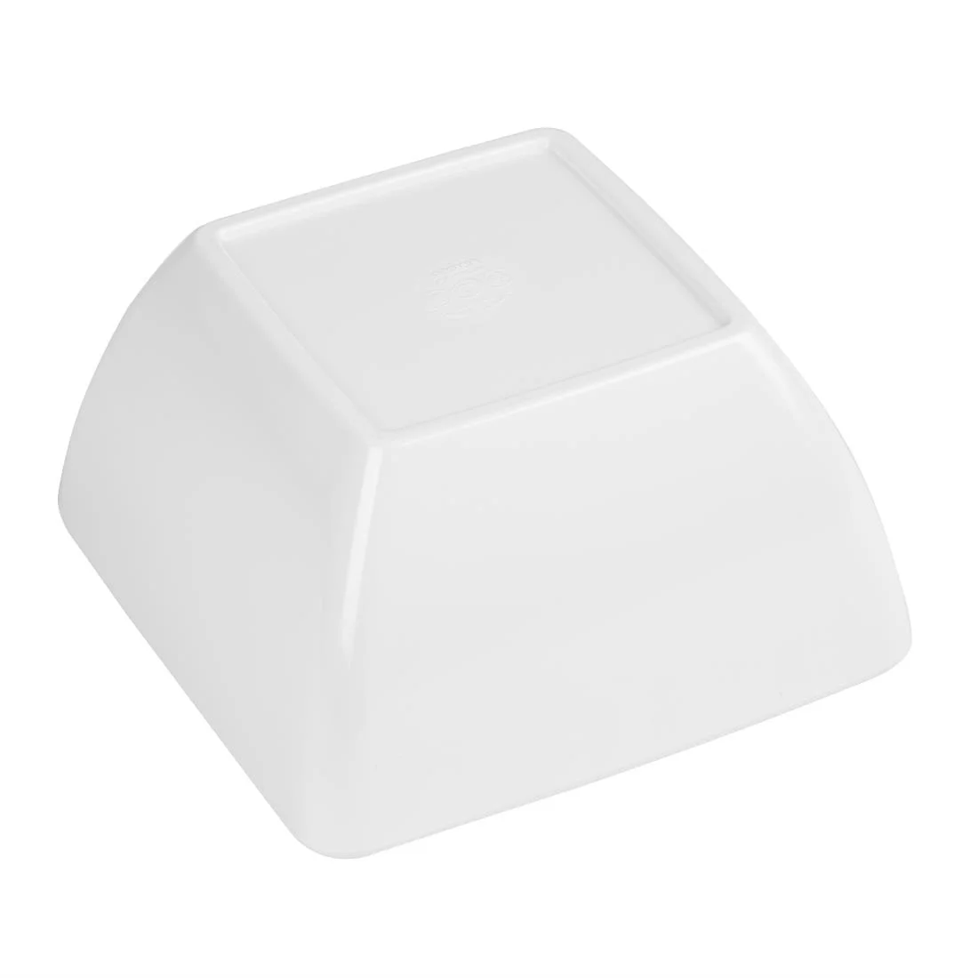 Curved White Melamine Bowl 8in - Image 4