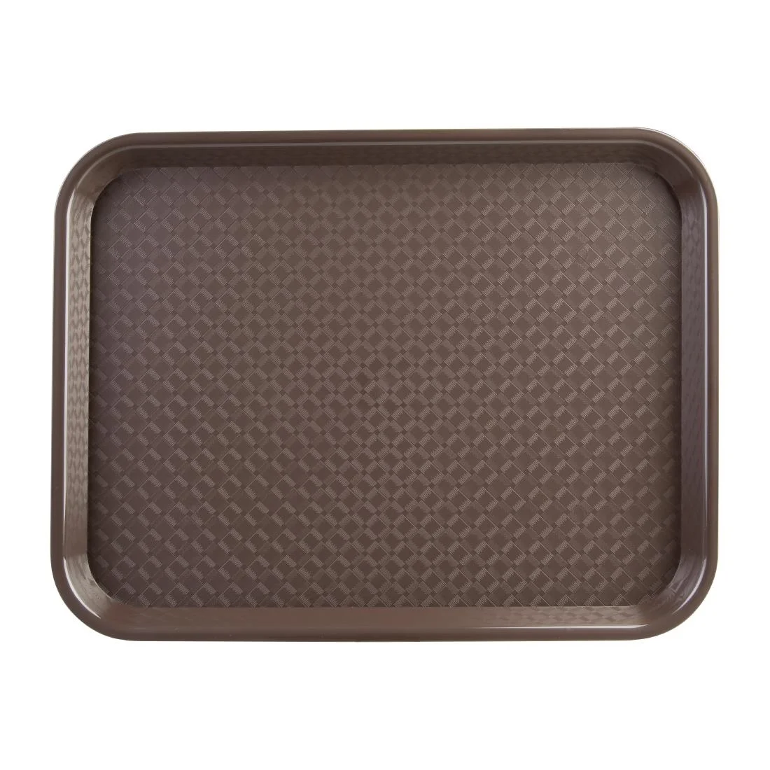 Kristallon Plastic Fast Food Tray Brown Small