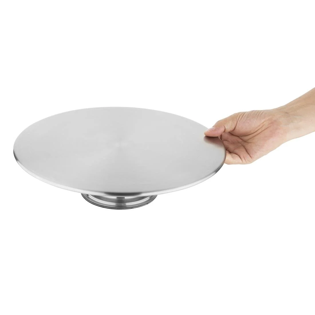 Vogue Stainless Steel Rotating Cake Stand 30cm - Image 4
