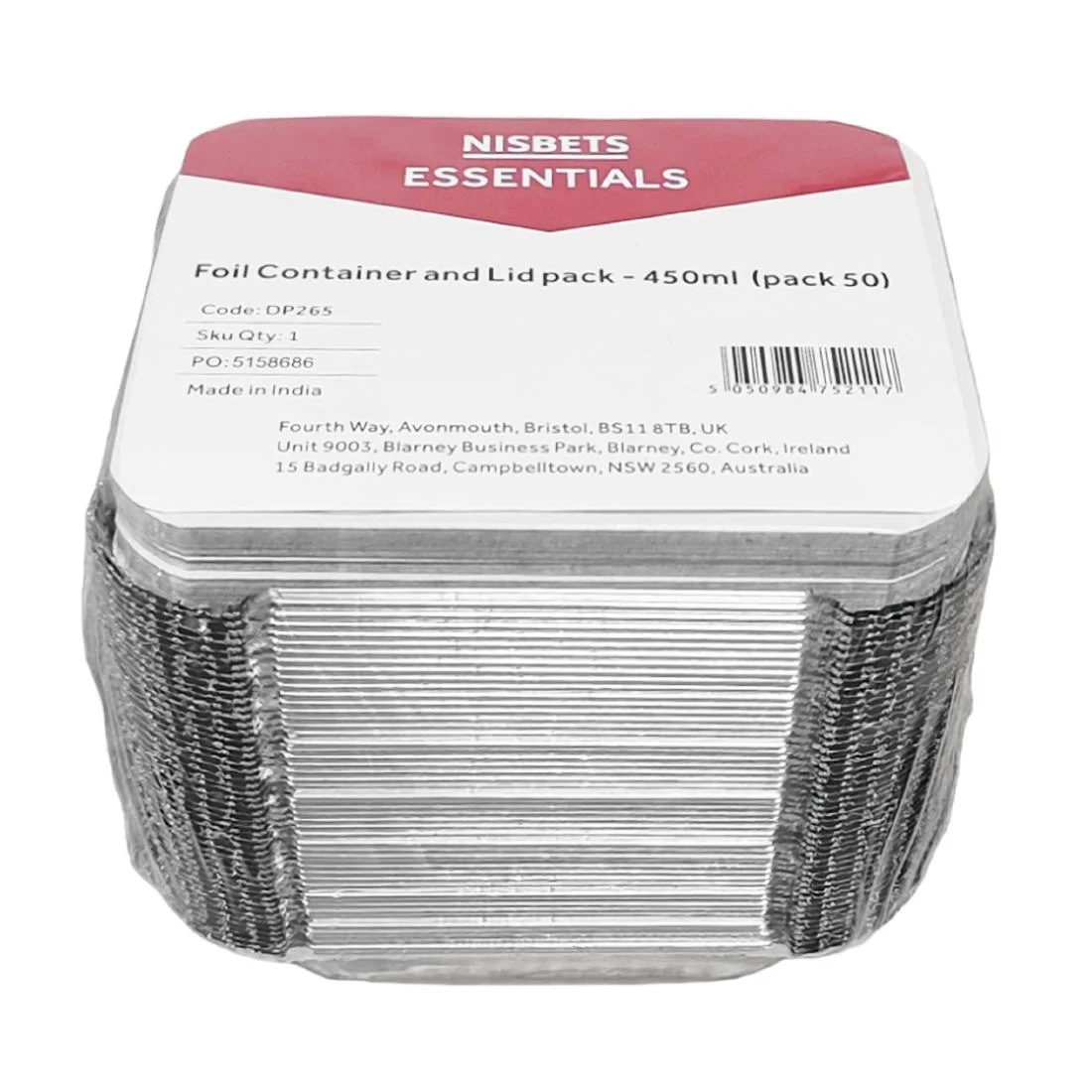 Nisbets Essentials Foil Containers and Lids 450ml (50 Pack) - Image 4