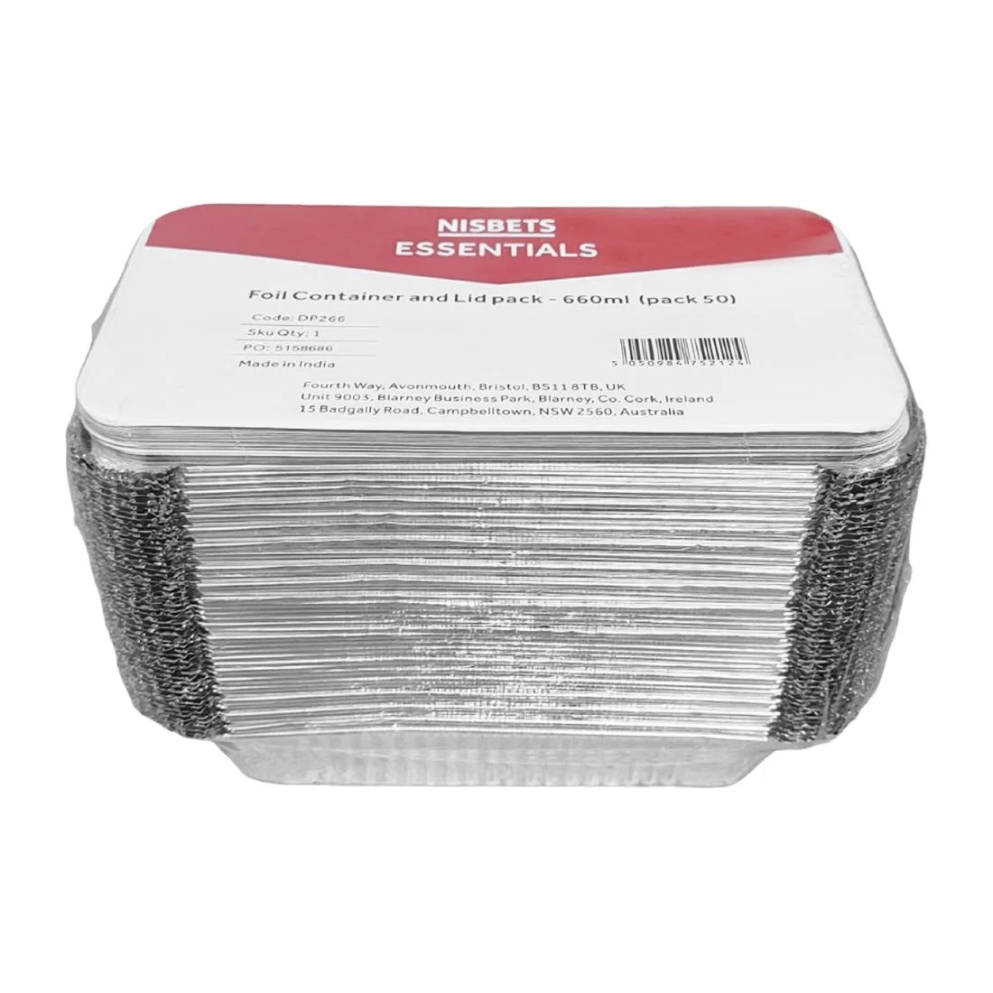 Nisbets Essentials Foil Containers and Lids 660ml (50 Pack) - Image 5