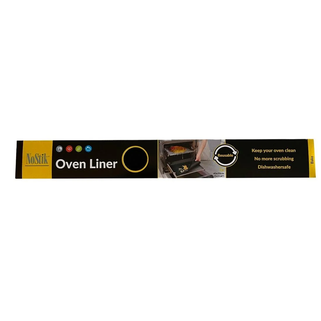 NoStik Heavy Duty Oven Protector Black 400 x 500mm - Image 1