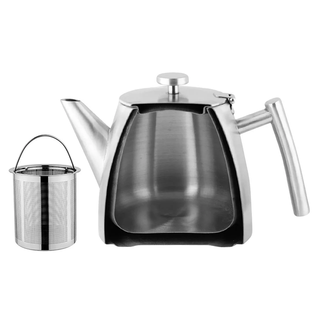 Olympia Conical Insulated Stainless Steel Teapot with Filter 600ml - Image 3