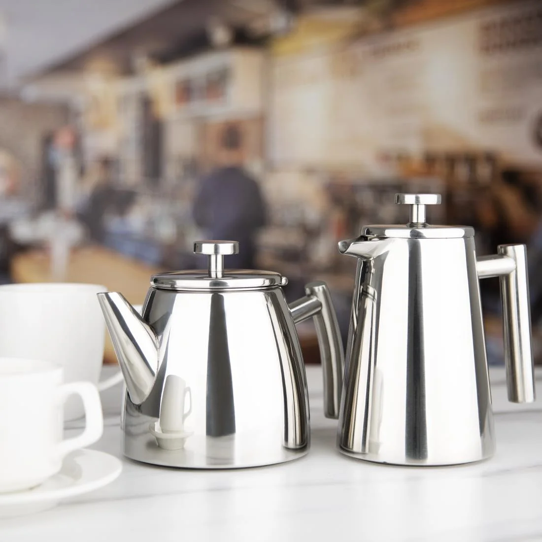 Olympia Conical Insulated Stainless Steel Teapot with Filter 350ml - Image 7