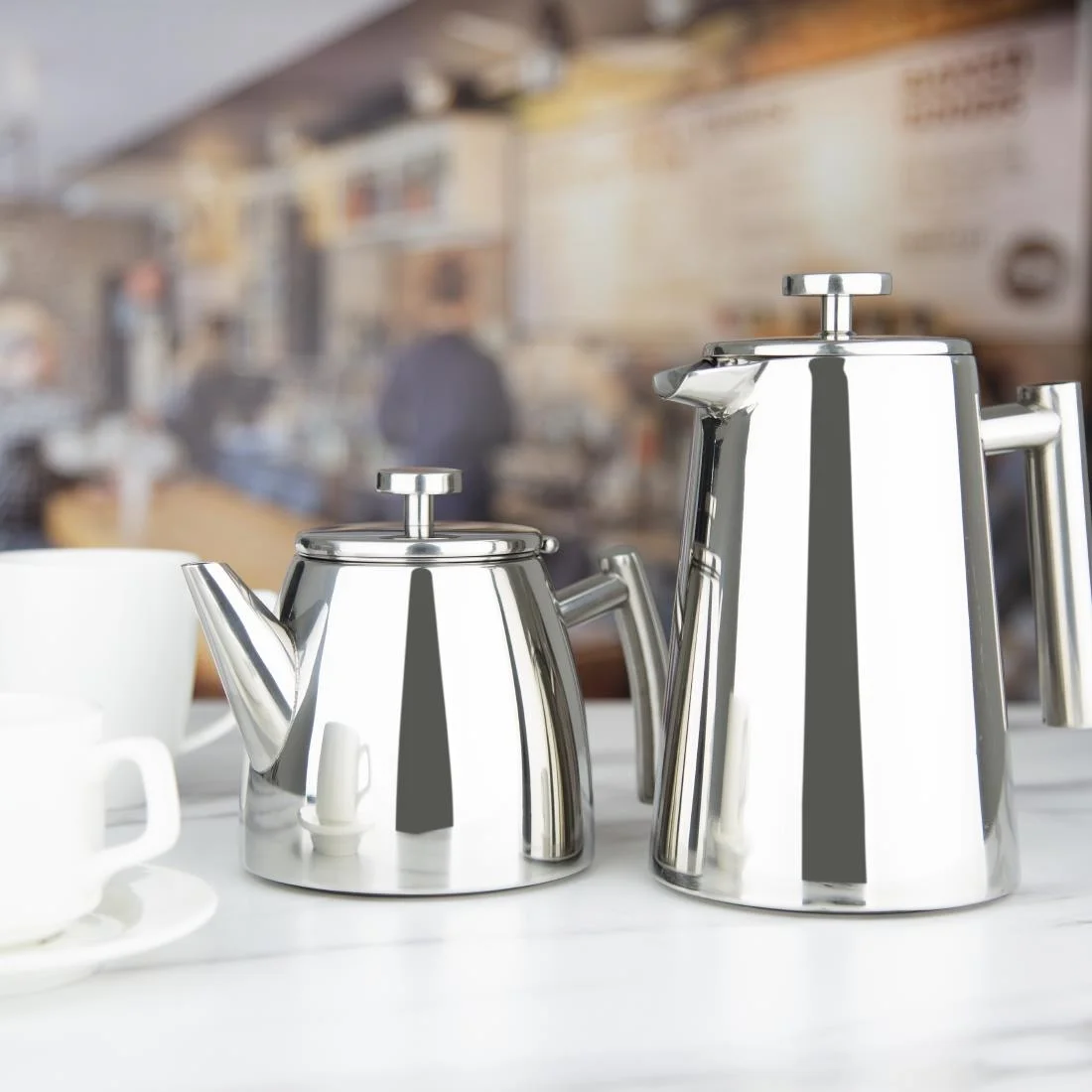 Olympia Conical Insulated Stainless Steel Teapot with Filter 600ml - Image 8
