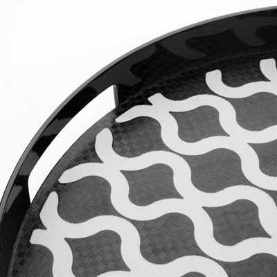 Olympia Kristallon PC Round Non Slip Tray with Handles 300mm - Image 9