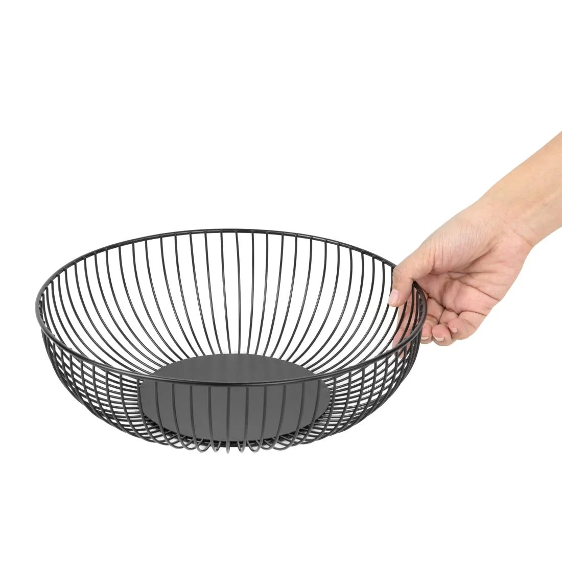 Olympia Wire Food Display Bowl Round Black 285x85mm - Image 4
