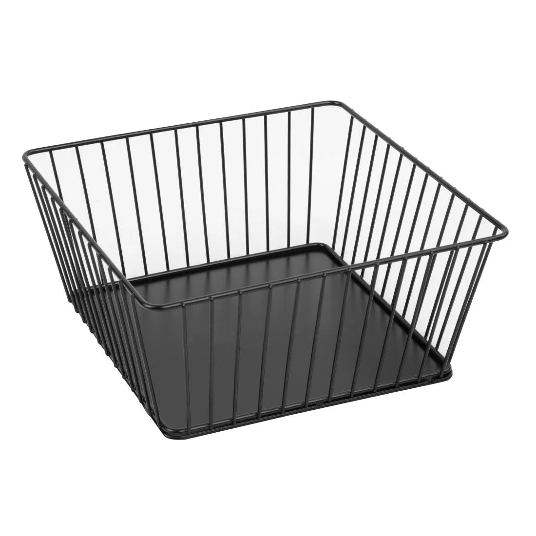 Olympia Wire Food Display Tray Square Black 230x230x100mm - Image 1
