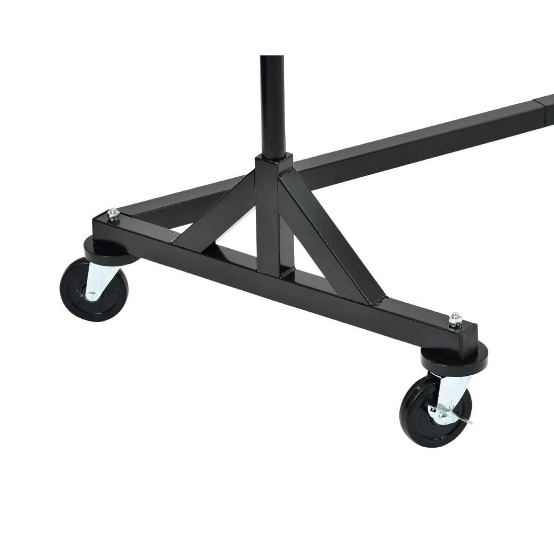 Black and Chrome Garment Rail with 25 Captive Steel Hangers - Image 3