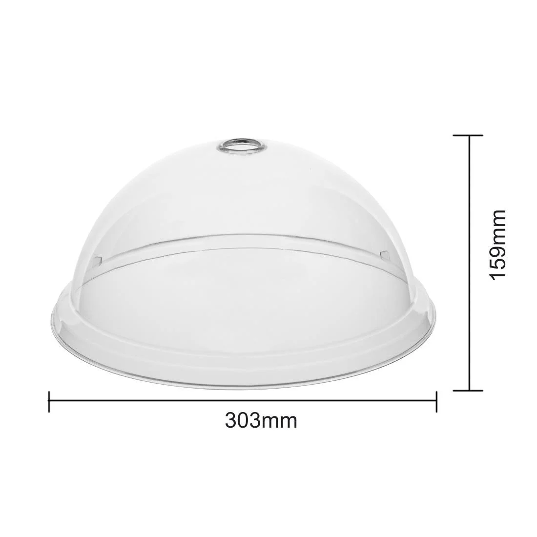 Olympia Kristallon Polycarbonate Domed Plate Cover Round 300mm - Image 4