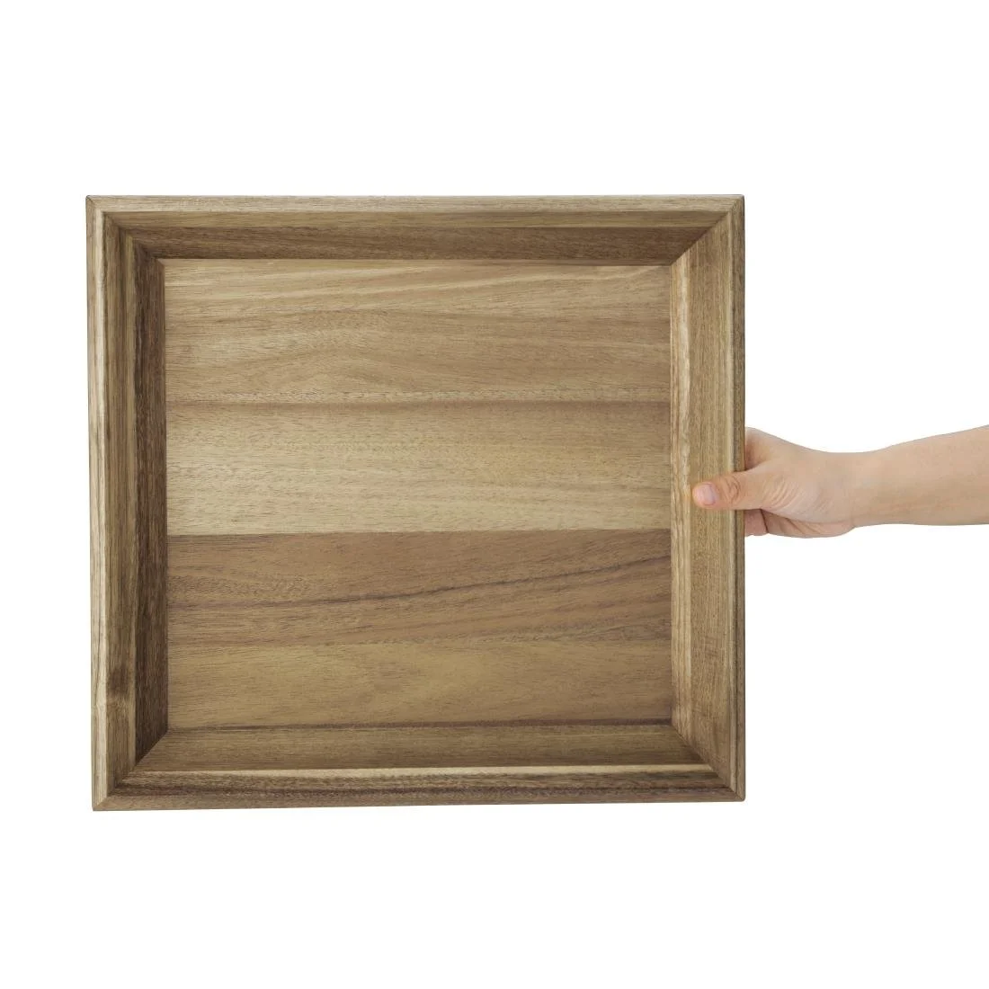 Olympia Acacia Rectangular Tray 380x355mm - Image 4