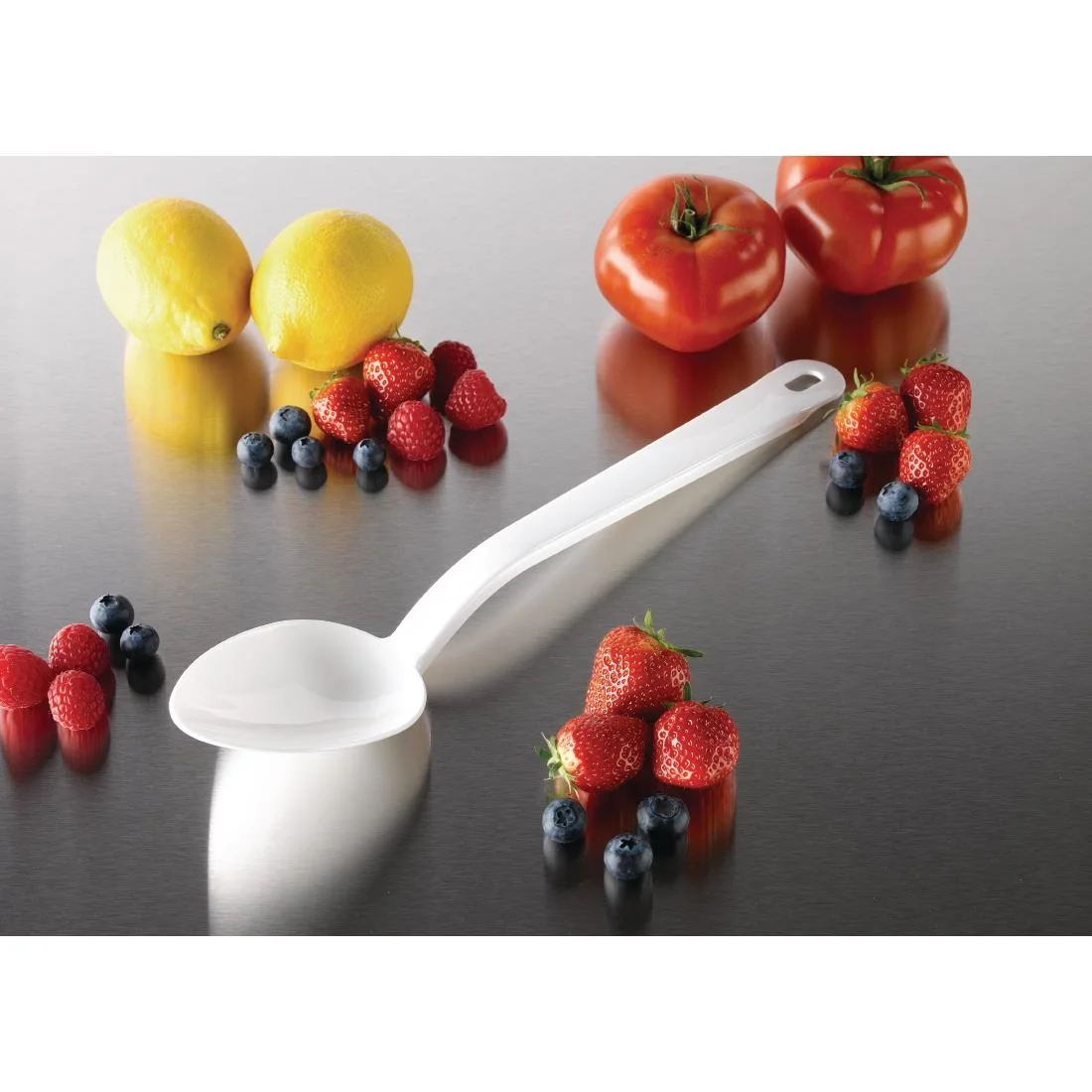 Matfer Bourgeat Exoglass Serving Spoon White 13" - Image 4