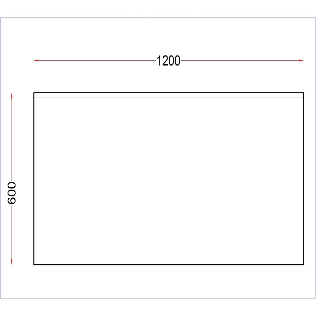 Holmes Stainless Steel Wall Table with Upstand 1200mm