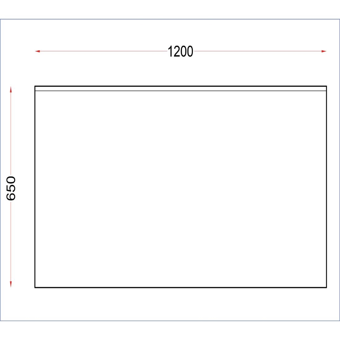 Holmes Stainless Steel Wall Table with Upstand 1200mm