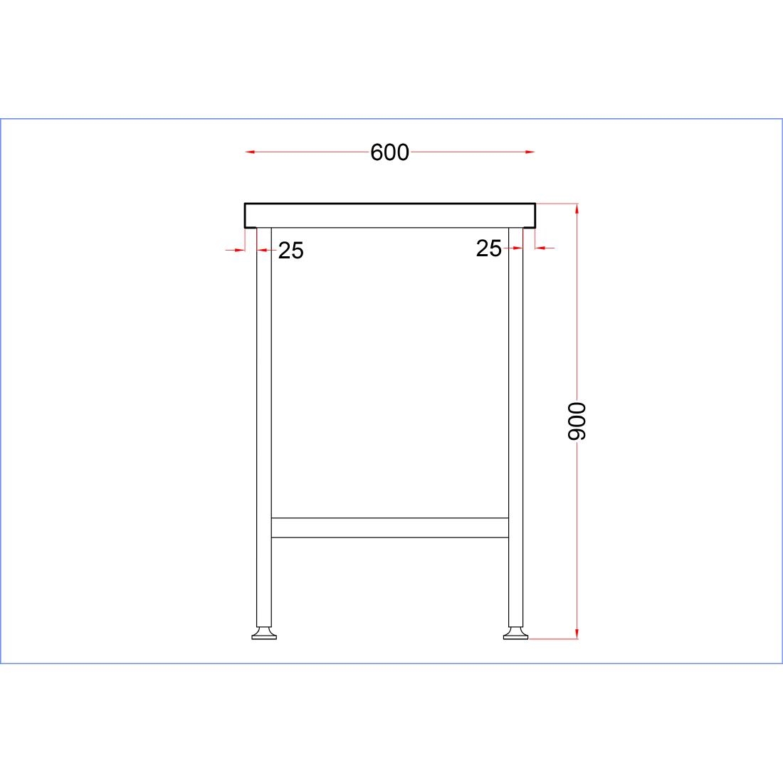Holmes Stainless Steel Centre Table 600mm