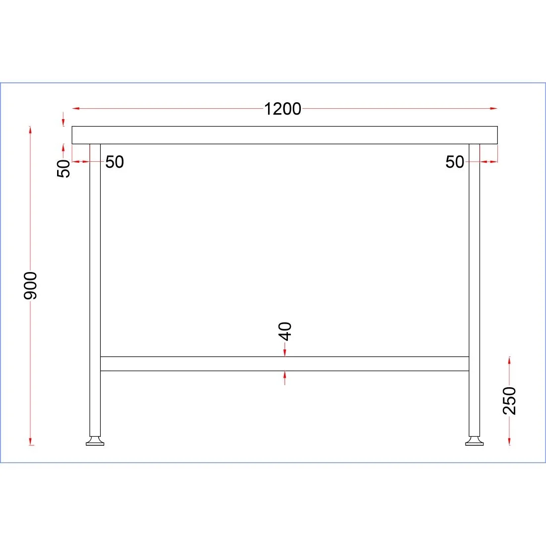 Holmes Stainless Steel Centre Table 1200mm - Image 4