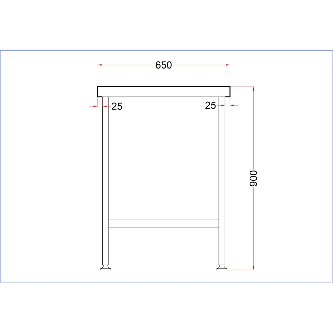 Holmes Stainless Steel Centre Table 600mm