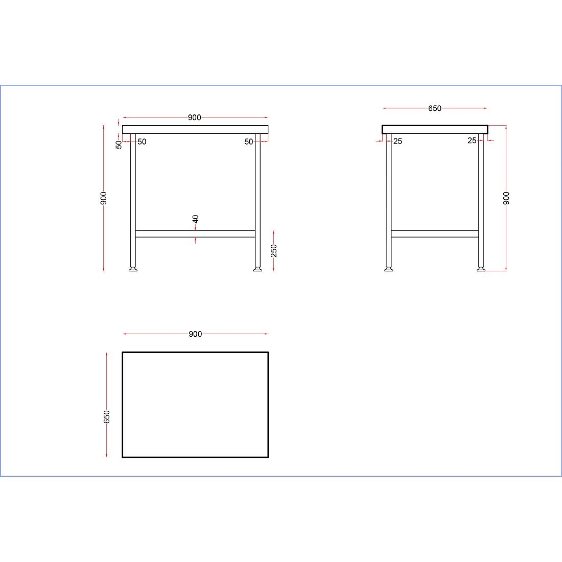 Holmes Stainless Steel Centre Table 900mm