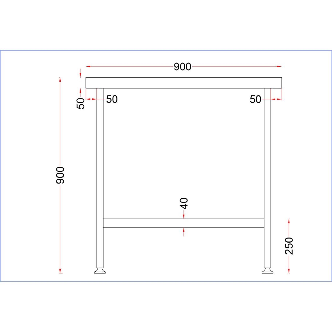 Holmes Stainless Steel Centre Table 900mm
