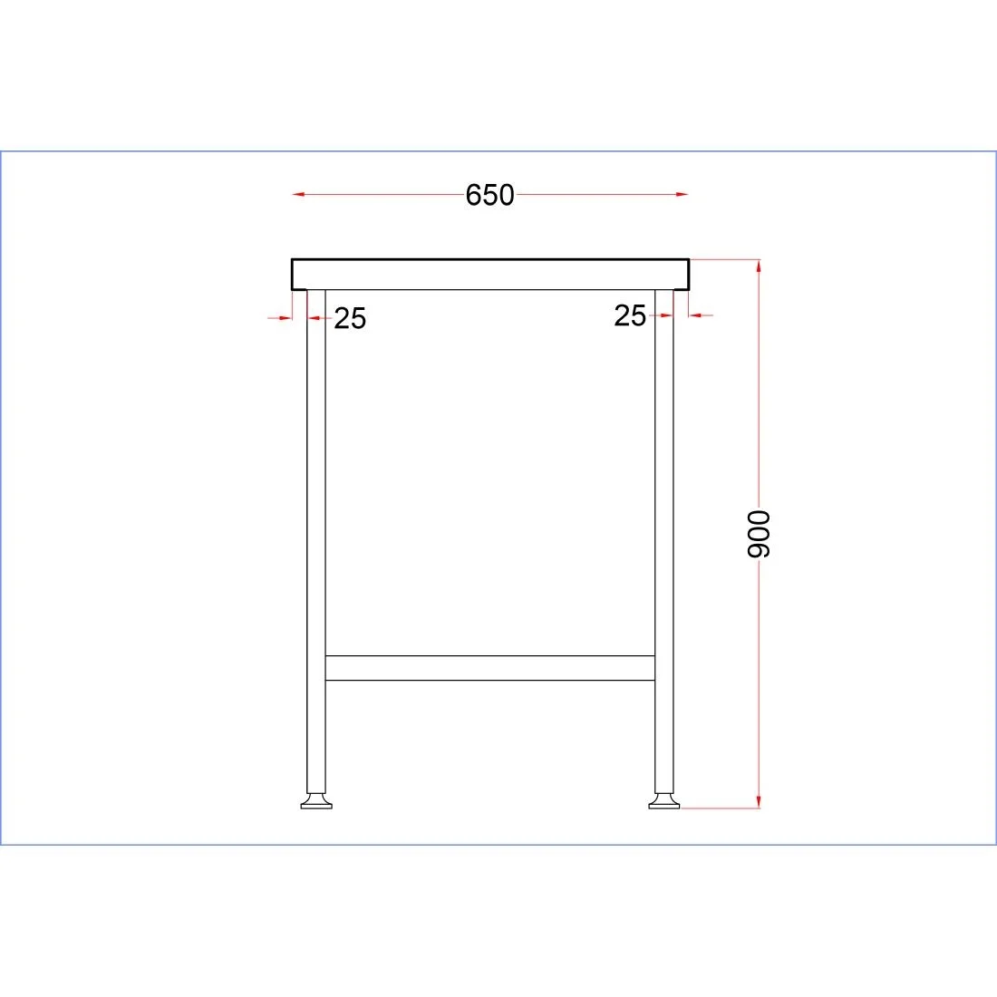 Holmes Stainless Steel Centre Table 900mm - Image 6
