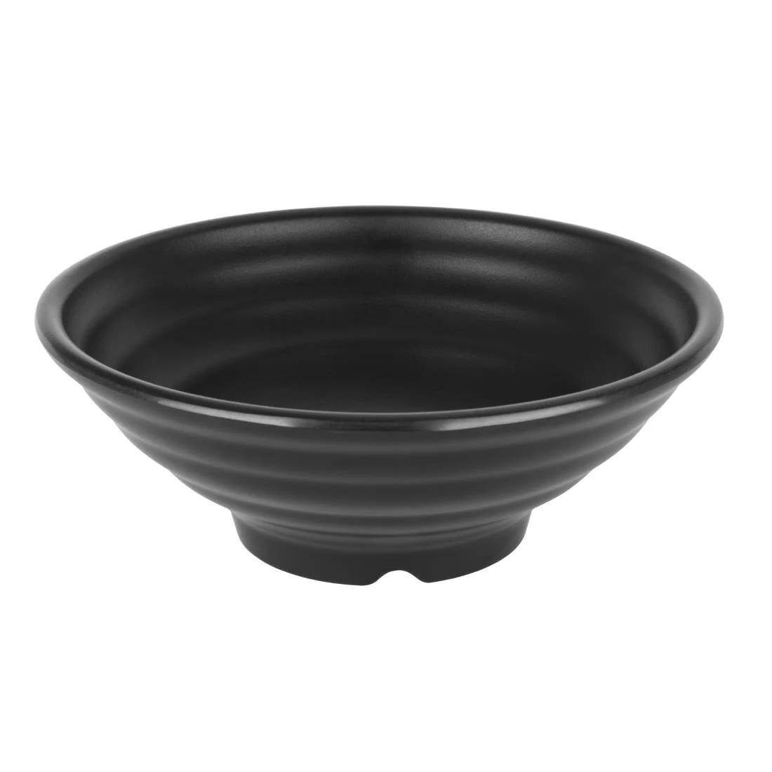 Olympia Kristallon Fusion Melamine Large Bowls Black 225mm (4 Pack) - Image 1