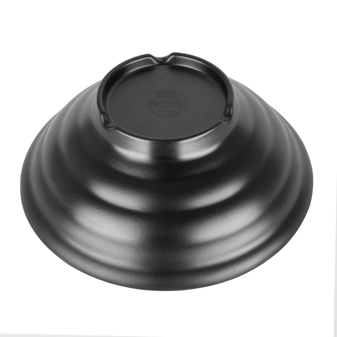 Olympia Kristallon Fusion Melamine Large Bowls Black 225mm (4 Pack) - Image 4