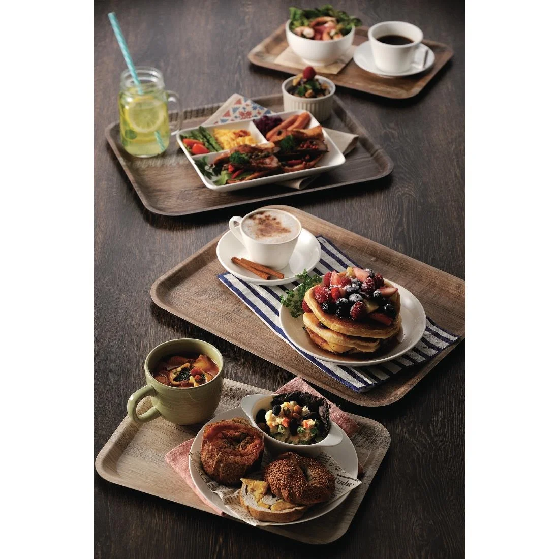 Cambro Madeira Tray Light Oak 430mm - Image 4