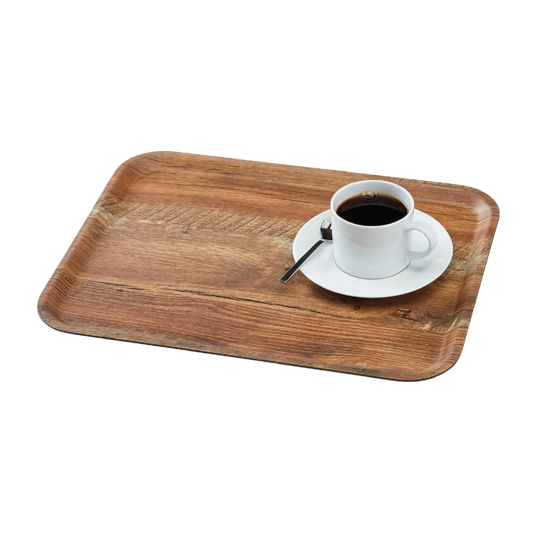 Cambro Madeira Tray Brown Oak 430mm - Image 3
