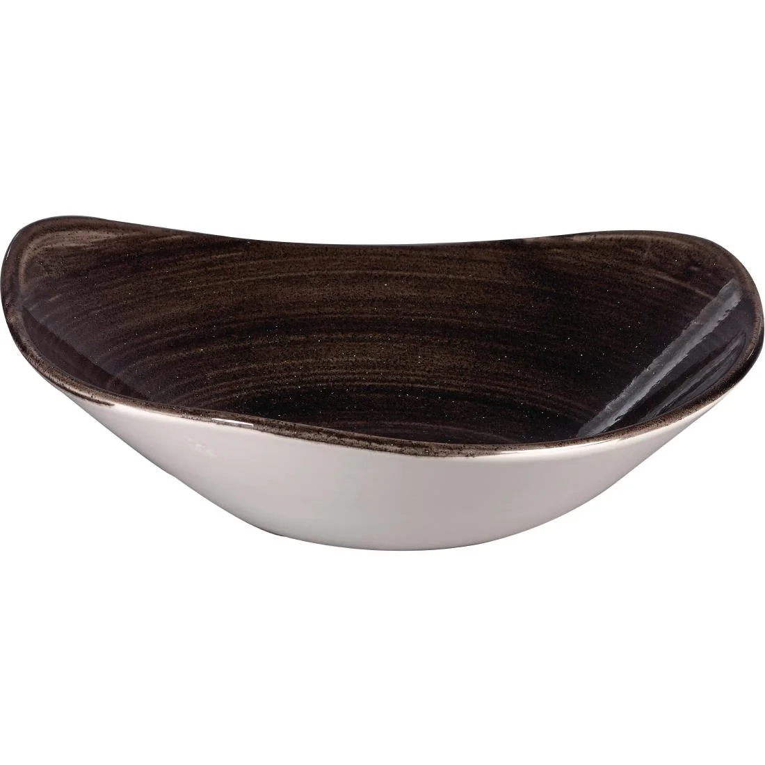 Churchill Stonecast Patina Triangular Bowls Black 235mm
