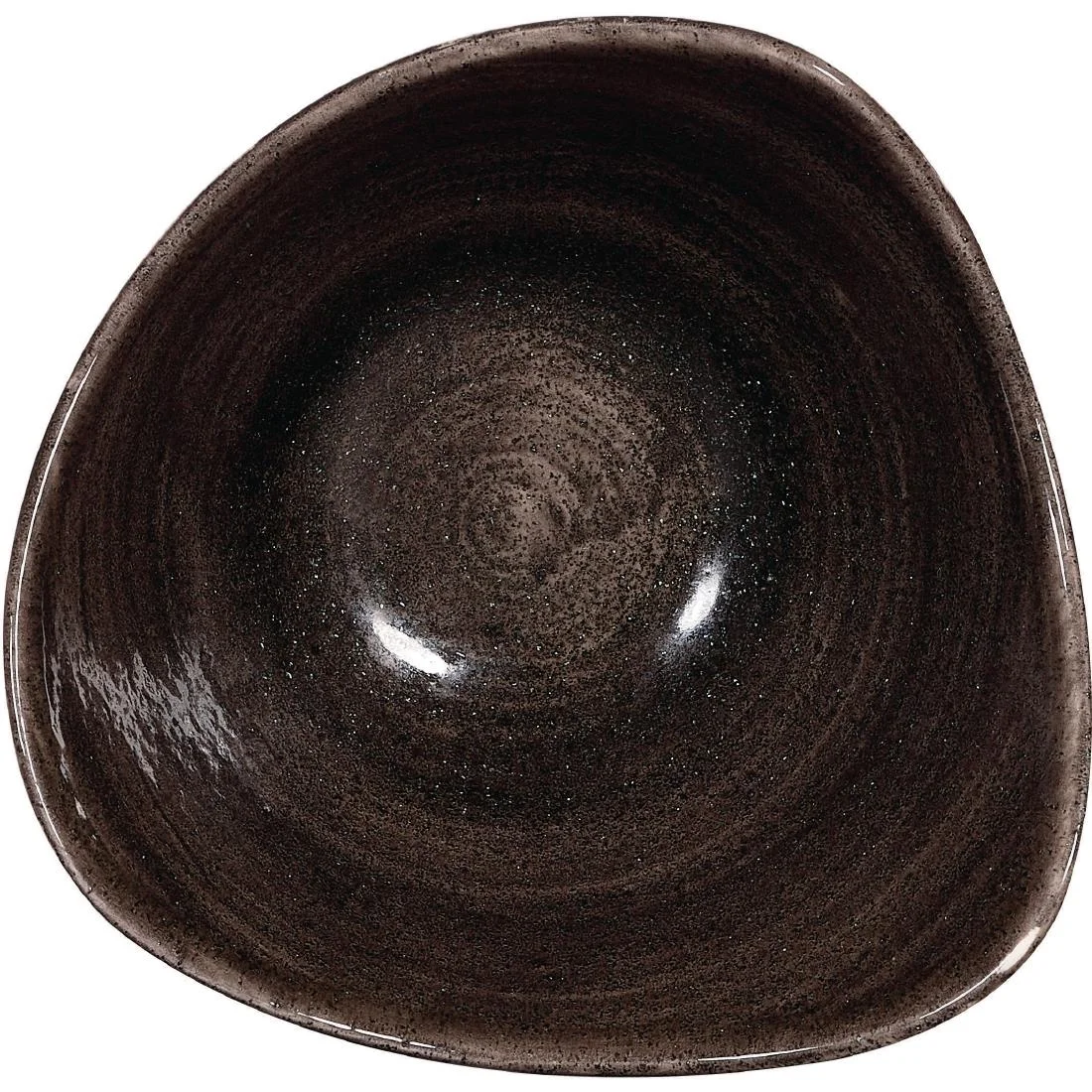 Churchill Stonecast Patina Triangular Bowls Black