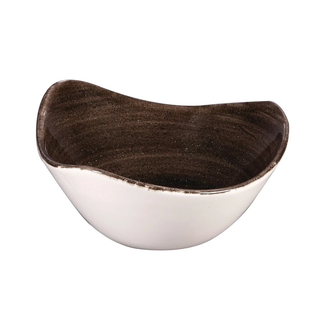 Churchill Stonecast Patina Triangular Bowls Black - Image 2