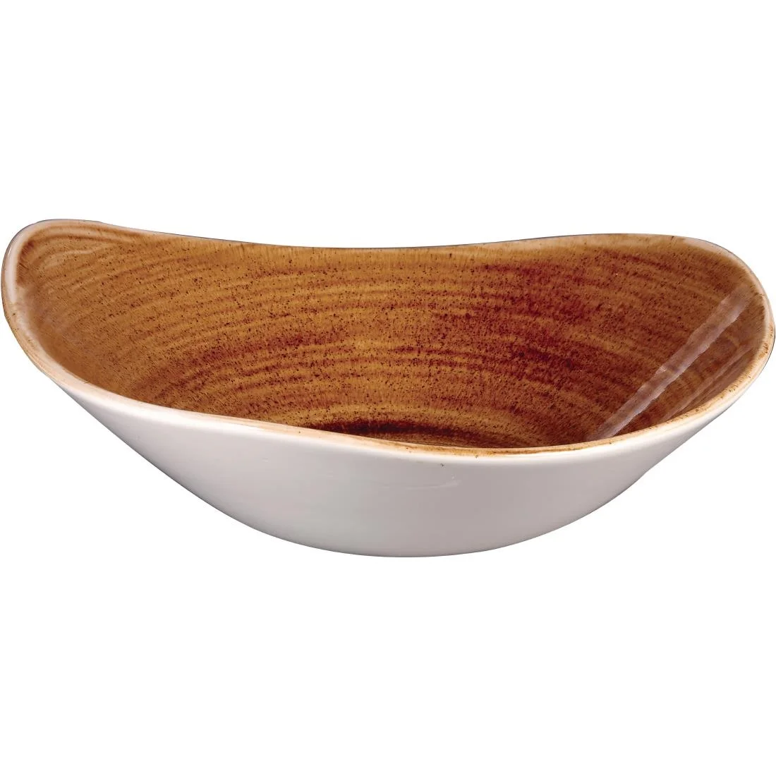 Churchill Stonecast Patina Triangular Bowls Vintage Copper 235mm