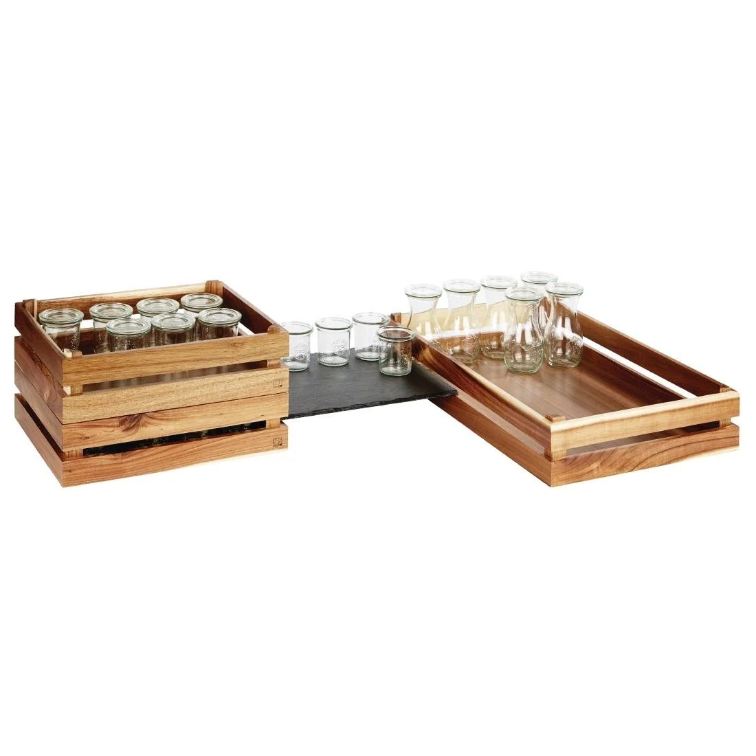 APS Superbox Buffet Crate Acacia GN1/1 - Image 2