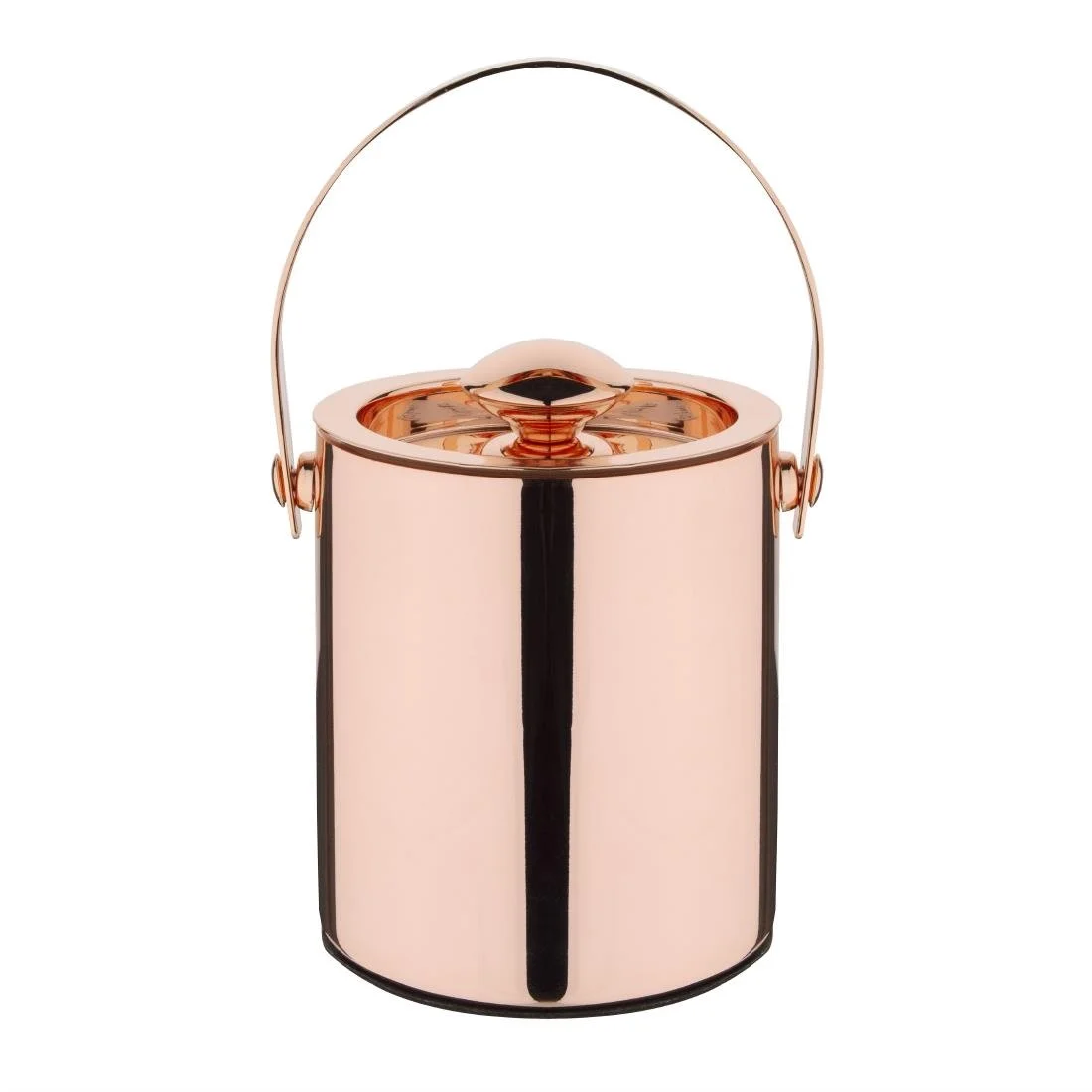 Olympia Double Walled Ice Bucket with Lid 1Ltr Copper