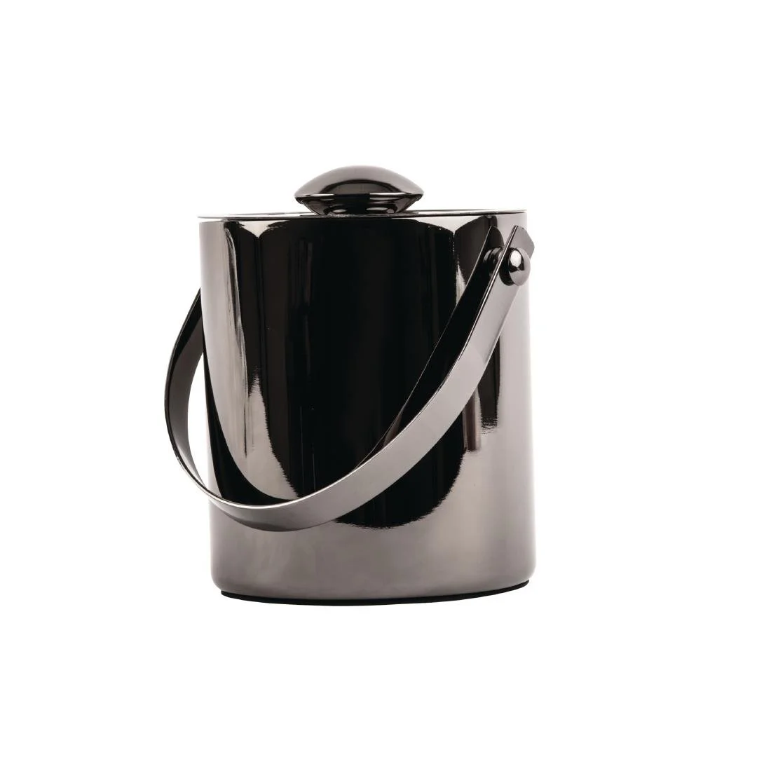 Olympia Double Walled Ice Bucket with Lid 1Ltr Gunmetal - Image 1