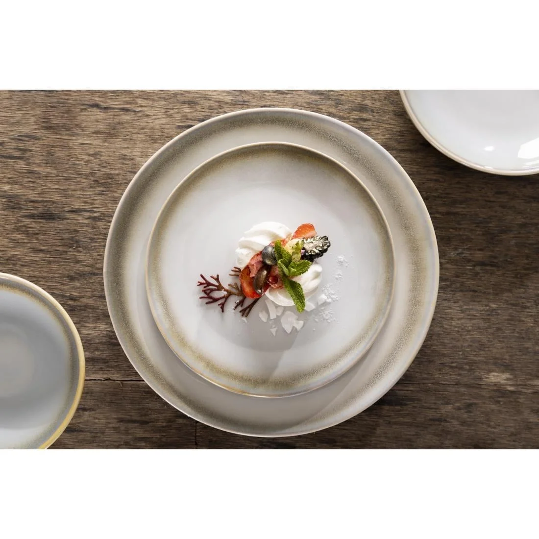 Olympia Birch Coupe Plates Taupe 270mm (6 Pack) - Image 4