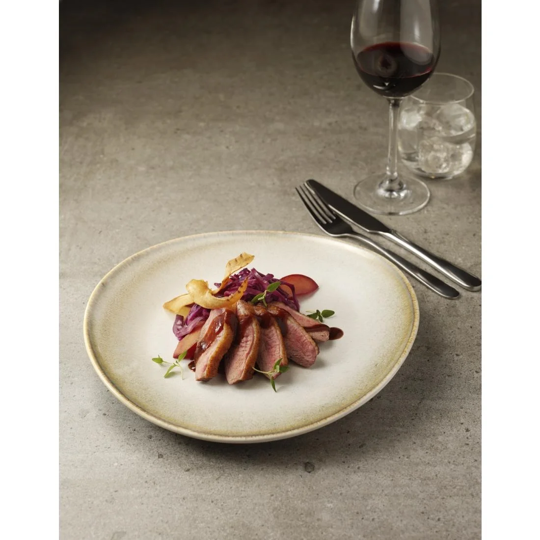Olympia Birch Coupe Plates Taupe 270mm (6 Pack) - Image 6