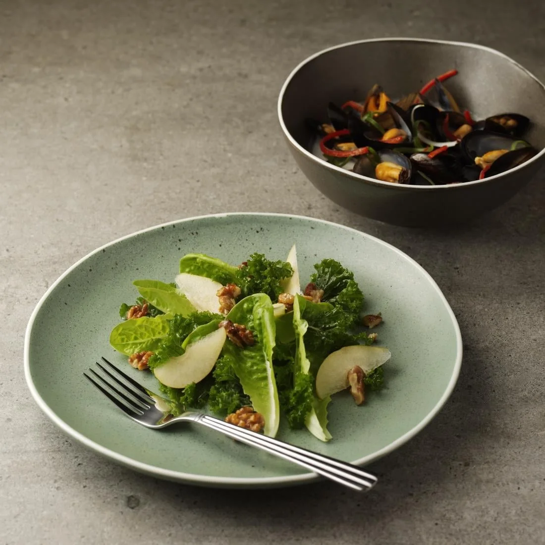 Olympia Chia Deep Bowls Charcoal 210mm (6 Pack) - Image 4